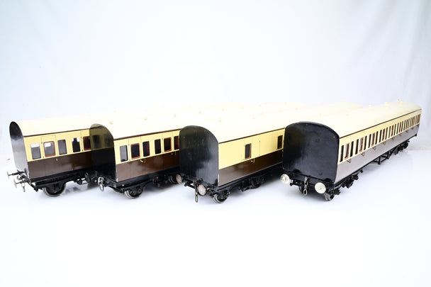 Kit Built Gauge 1 10mm Scale Rake of 4 GWR Suburban Coaches - Boxed