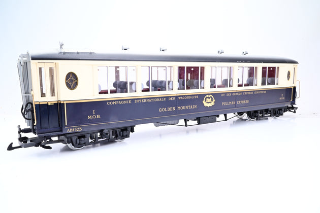 LGB G Gauge 32658 MOB CIWL 'Golden Mountain' Pullman Saloon Car No.AB4 103 - Boxed