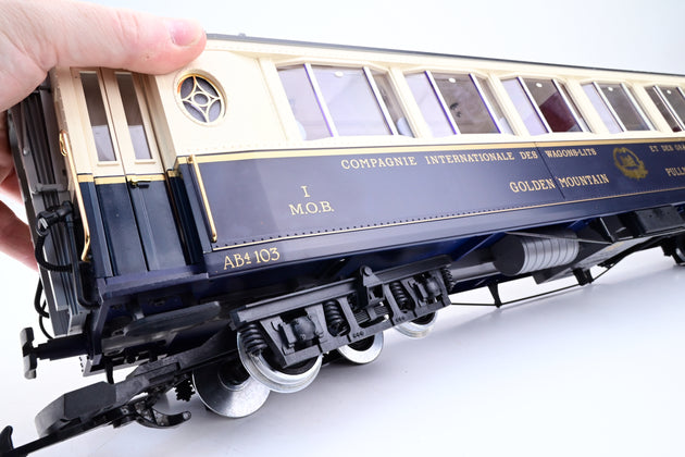 LGB G Gauge 32658 MOB CIWL 'Golden Mountain' Pullman Saloon Car No.AB4 103 - Boxed