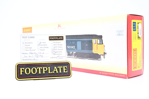 Hornby OO Gauge R30154 BR Class 50, Co-Co No.50042 'Triumph' - DCC Sound, Boxed