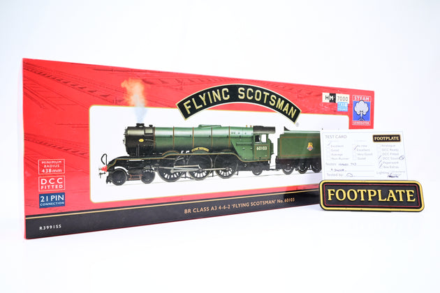 Hornby OO Gauge R3991SS BR A3 Class No.60103 'Flying Scotsman' - DCC Sound, Steam Generator, Boxed