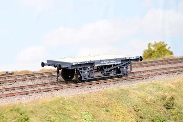 Dapol O Gauge 7F-037-101 GWR Grey Non-vacuum Conflat Wagon No.36508 - Boxed