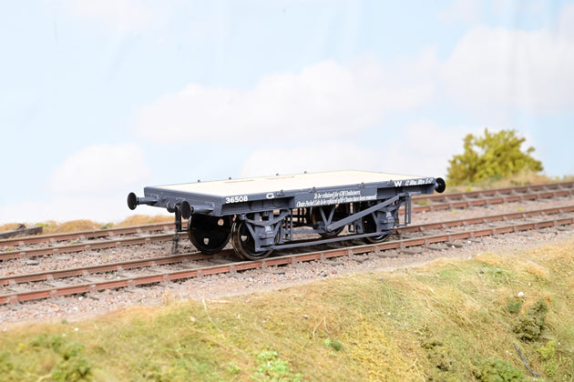 Dapol O Gauge 7F-037-101 GWR Grey Non-vacuum Conflat Wagon No.36508 - Boxed