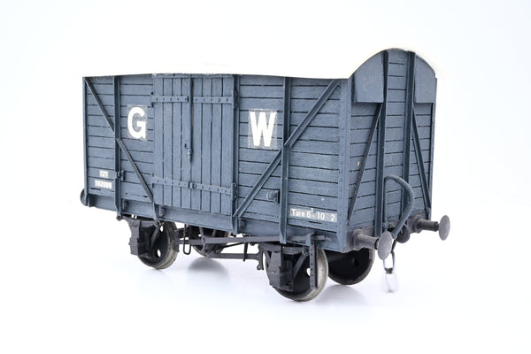 Kit Built Gauge 1 10mm GWR Dark Grey 12T Ventilated Goods Van No.142689 - Unboxed