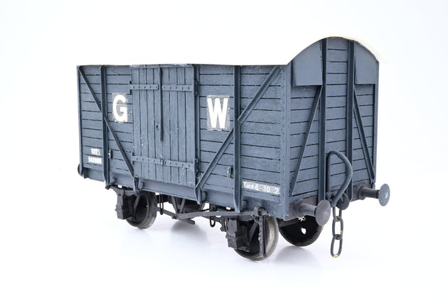 Kit Built Gauge 1 10mm GWR Dark Grey 12T Ventilated Goods Van No.142689 - Unboxed