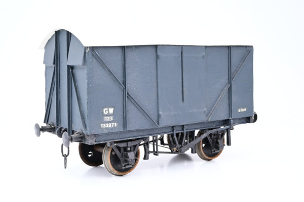 Kit Built Gauge 1 10mm GWR Dark Grey 12T Ventilated Goods Van No.133971 - Unboxed