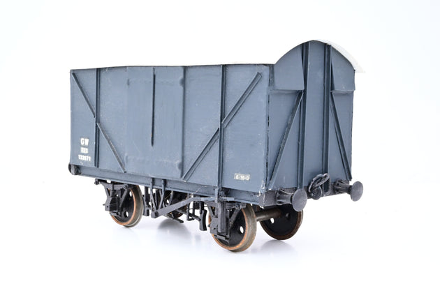 Kit Built Gauge 1 10mm GWR Dark Grey 12T Ventilated Goods Van No.133971 - Unboxed