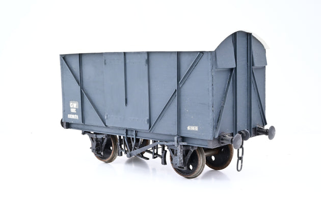 Kit Built Gauge 1 10mm GWR Dark Grey 12T Ventilated Goods Van No.133971 - Unboxed