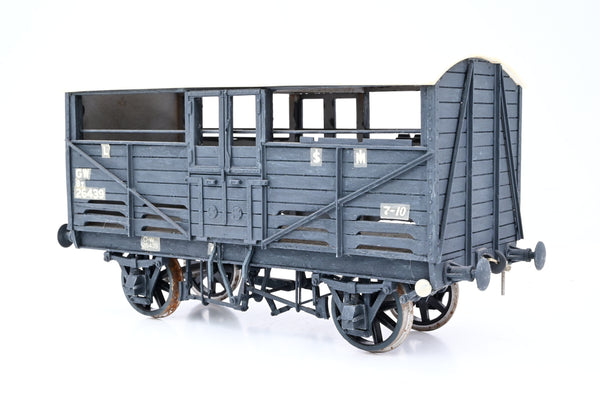 Kit Built Gauge 1 10mm GWR Dark Grey 8T Cattle Wagon No.26439 - Unboxed