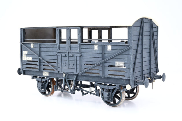 Kit Built Gauge 1 10mm GWR Dark Grey 8T Cattle Wagon No.26439 - Unboxed