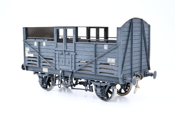 Kit Built Gauge 1 10mm GWR Dark Grey 8T Cattle Wagon No.26439 - Unboxed
