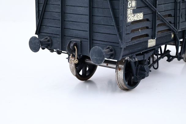 Kit Built Gauge 1 10mm GWR Dark Grey 8T Cattle Wagon No.26439 - Unboxed