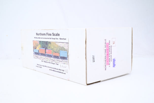 Northern Fine Scale Gauge 1 10mm BR Grey 7-Plank Side & End Door Wagon No.E175426 - Boxed