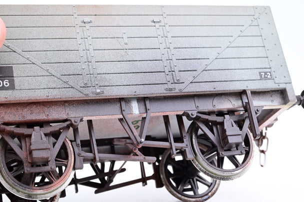 Northern Fine Scale Gauge 1 10mm BR Grey 12T 7-Plank Side & End Door Wagon No.M162406 - Boxed