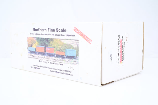 Northern Fine Scale Gauge 1 10mm BR Grey 12T 7-Plank Side & End Door Wagon No.M162406 - Boxed