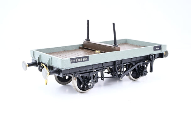 Kit Built Gauge 1 10mm BR Grey 1-Plank Wagon No.E188603 - Boxed