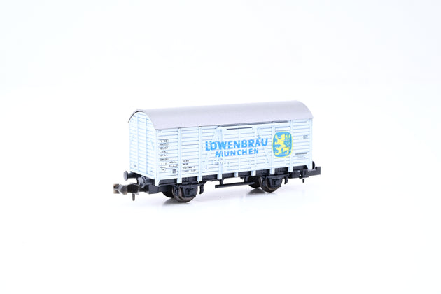 Roco N Gauge 2321D DB 'Lowenbrau, Munchen' Covered Goods Wagon No.21 80 113 1 842-3 - Boxed