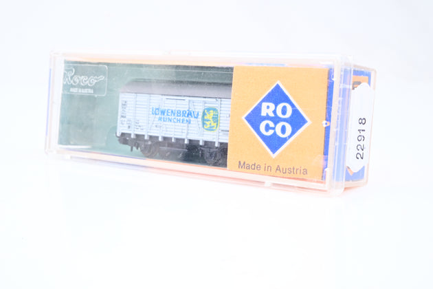 Roco N Gauge 2321D DB 'Lowenbrau, Munchen' Covered Goods Wagon No.21 80 113 1 842-3 - Boxed