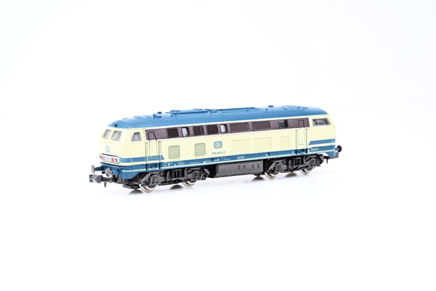 Roco N Gauge 2150B DB Ocean Blue/Beige Class BR215 Diesel Locomotive No.215 033-2 - Boxed