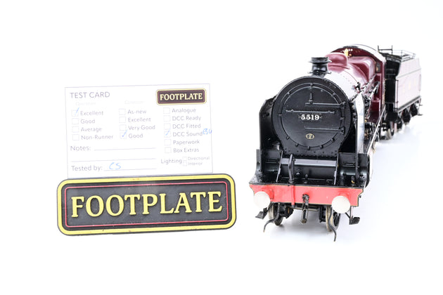Lee Marsh O Gauge LMS Crimson Patriot Class 5XP No.5519 'Lady Godiva' - DCC Sound, Boxed