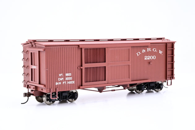 Spectrum On30 27618 'D & RGW ' Brown Ventilated Box Car No.2200 - Boxed