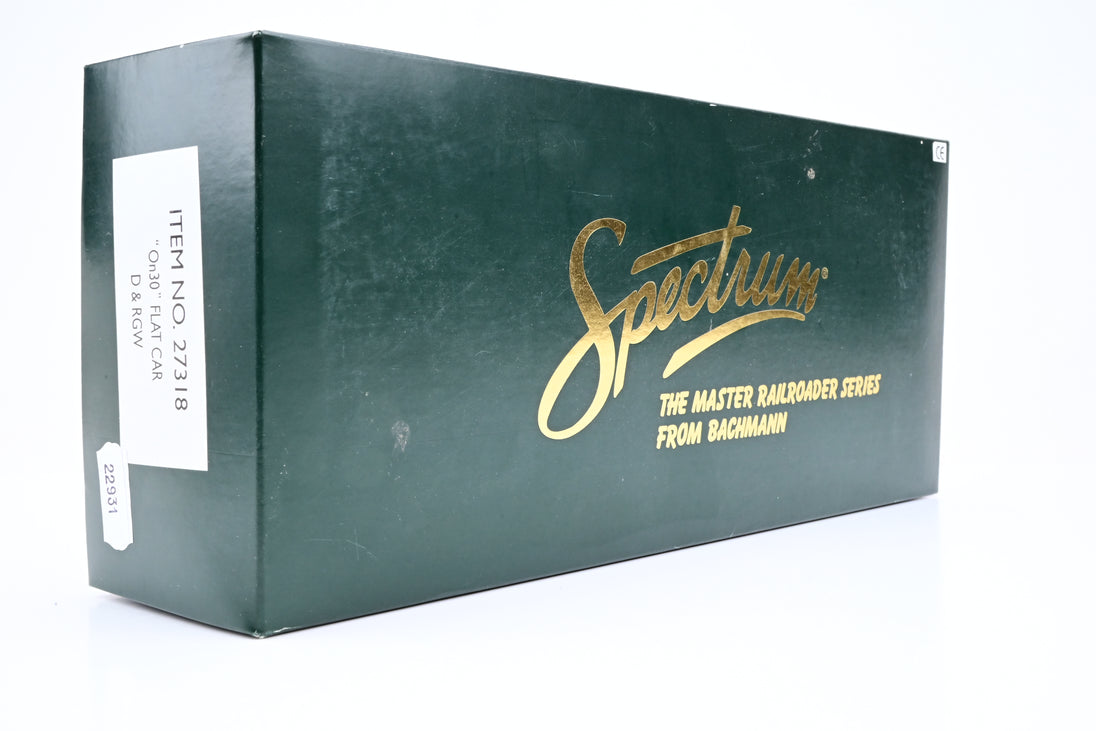 Spectrum On30 27318 Flat Car 'D & RGW' - Boxed