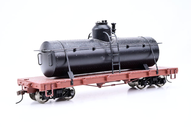Spectrum On30 27199 Black Unlettered Tank Car - Weathered, Boxed