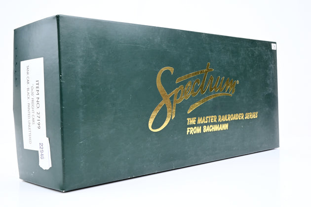 Spectrum On30 27199 Black Unlettered Tank Car - Weathered, Boxed