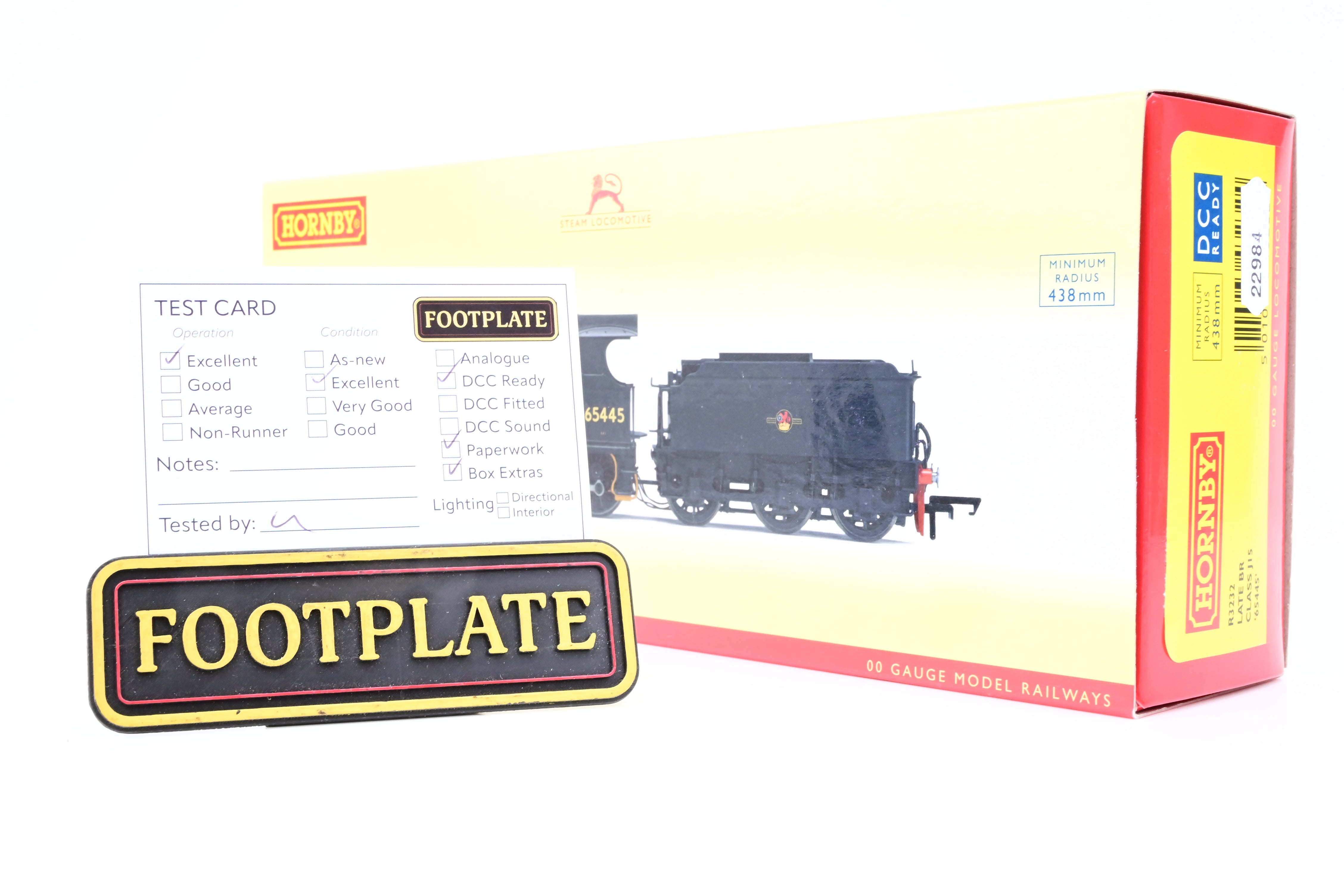 Hornby OO Gauge R3232 Late BR Black Class J15 0-6-0 No.65445 - Boxed