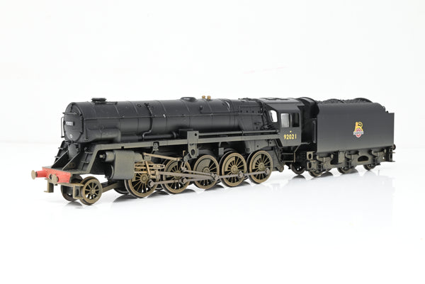 Hornby OO Gauge R3356 BR Class 9F Crosti Boiler BR Black Erly Crest Weathered No.92021 - Boxed