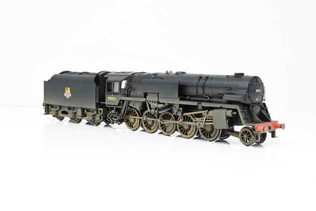 Hornby OO Gauge R3356 BR Class 9F Crosti Boiler BR Black Erly Crest Weathered No.92021 - Boxed