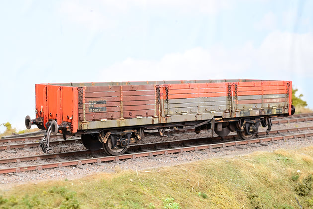 Heljan 7mm O Gauge 1052 Railfreight Red & Grey OAA Open Wagon No.100068 - Weathered, Boxed