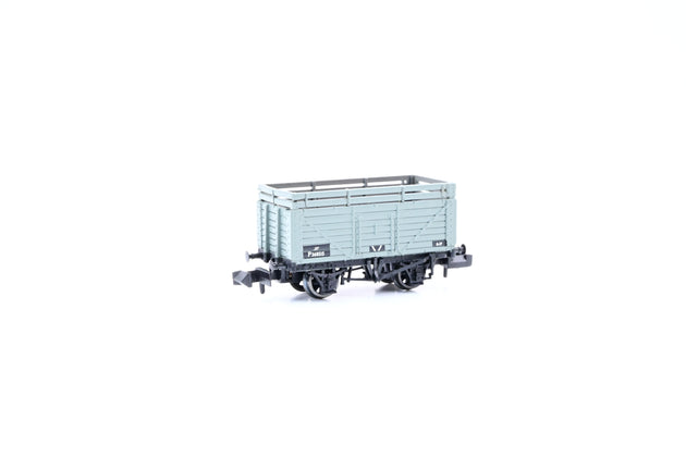 Graham Farish N Gauge 377-176A BR Grey 7 Plank Wagon with Coal Rail - Boxed