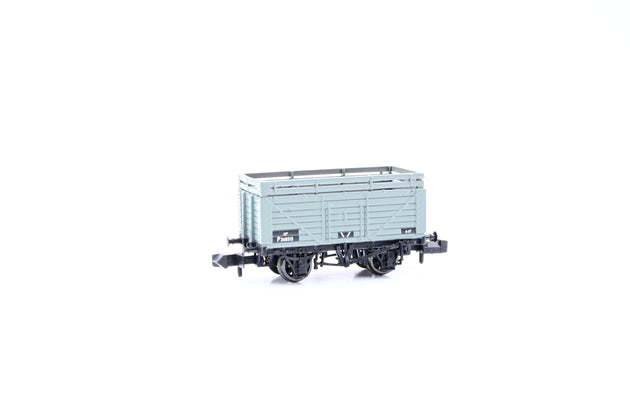 Graham Farish N Gauge 377-176A BR Grey 7 Plank Wagon with Coal Rail - Boxed