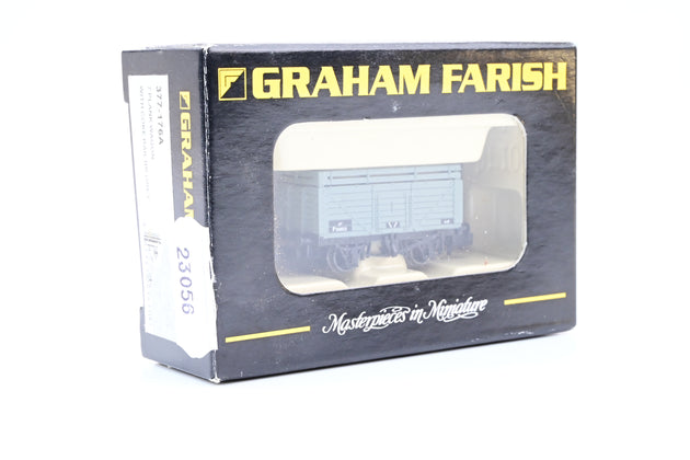 Graham Farish N Gauge 377-176A BR Grey 7 Plank Wagon with Coal Rail - Boxed