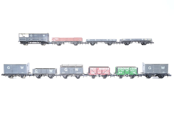Peco N Gauge Assortment of 11 Wagons - Unboxed