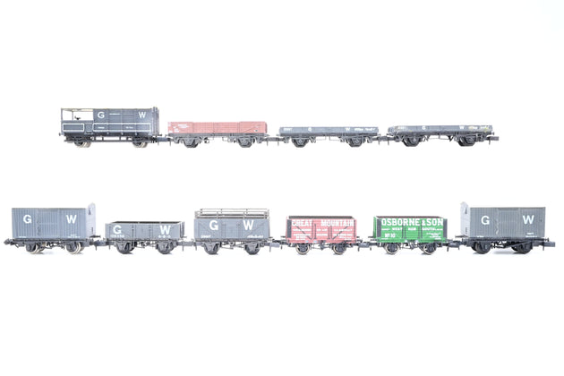 Peco N Gauge Assortment of 11 Wagons - Unboxed
