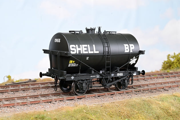Dapol O Gauge Shell Black Tank Wagon No.1955 - Boxed