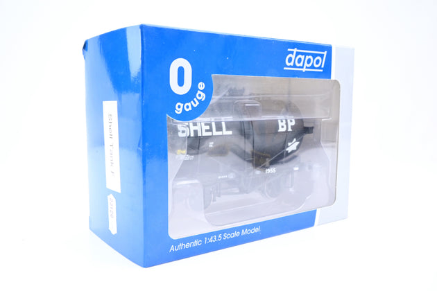 Dapol O Gauge Shell Black Tank Wagon No.1955 - Boxed