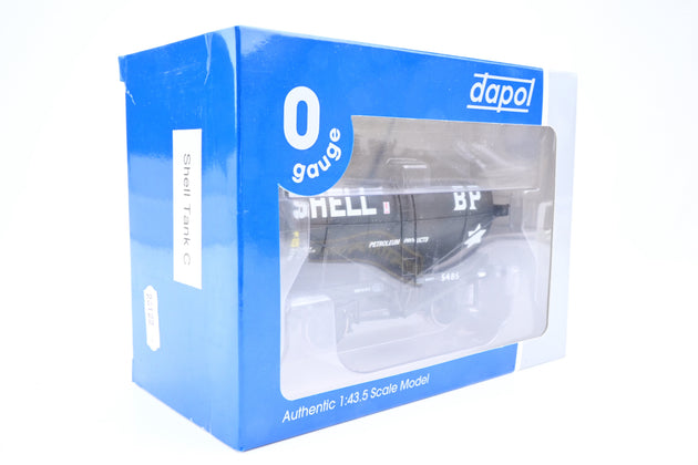 Dapol O Gauge Shell Black Tank Wagon No.5485 - Boxed