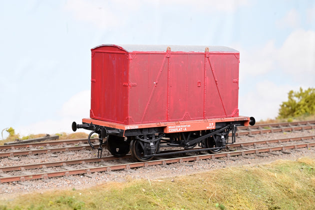 Dapol O Gauge 7F-037-102 BR Conflat A 13T W/Container No.B735201 - Boxed