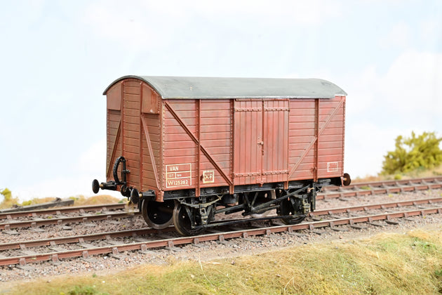 Parkside Dundas O Gauge PS28 GWR Ton Covered Goods Wagon BR Bauxite No.W125382 - Boxed
