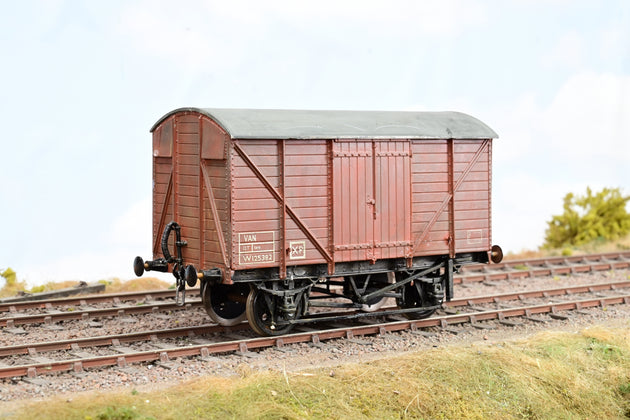 Parkside Dundas O Gauge PS28 GWR Ton Covered Goods Wagon BR Bauxite No.W125382 - Boxed