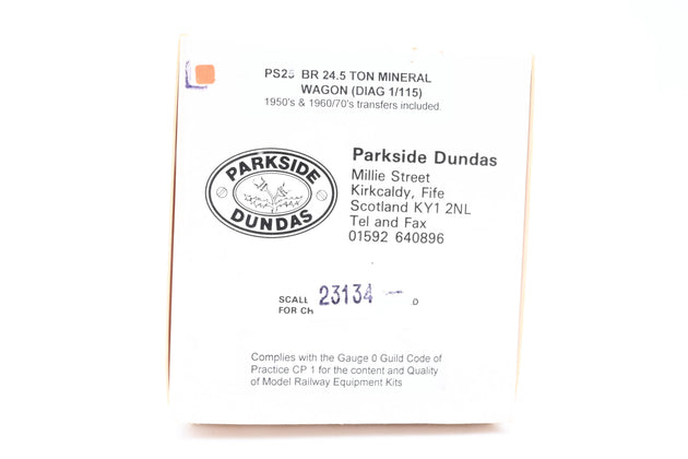Parkside Dundas O Gauge PS25 BR 24.5T Mineral Wagon No.B280640N - Boxed