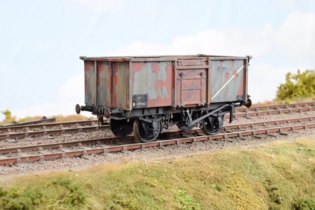 Parkside Dundas O Gauge PS31 BR 16T Mineral Wagon BR Grey No.B197312 - Boxed