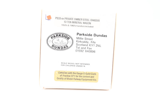 Parkside Dundas O Gauge PS33 6 Plank Open Wagon BR Grey No.P185489 - Boxed
