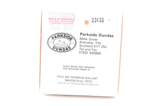 Parkside Dundas O Gauge BR Engineers Black Grampus No.DB985764 - Boxed