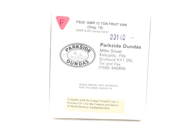 Parkside Dundas O Gauge BR 12 Ton Fruit Van No.W134152 - Boxed