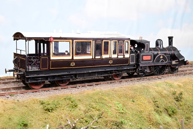 Kit Built O Gauge LNWR 2-2-2 Engineer Southwales Locomotive and Saloon
