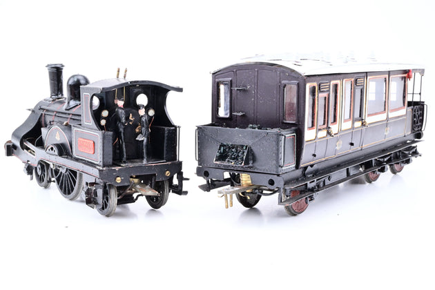 Kit Built O Gauge LNWR 2-2-2 Engineer Southwales Locomotive and Saloon